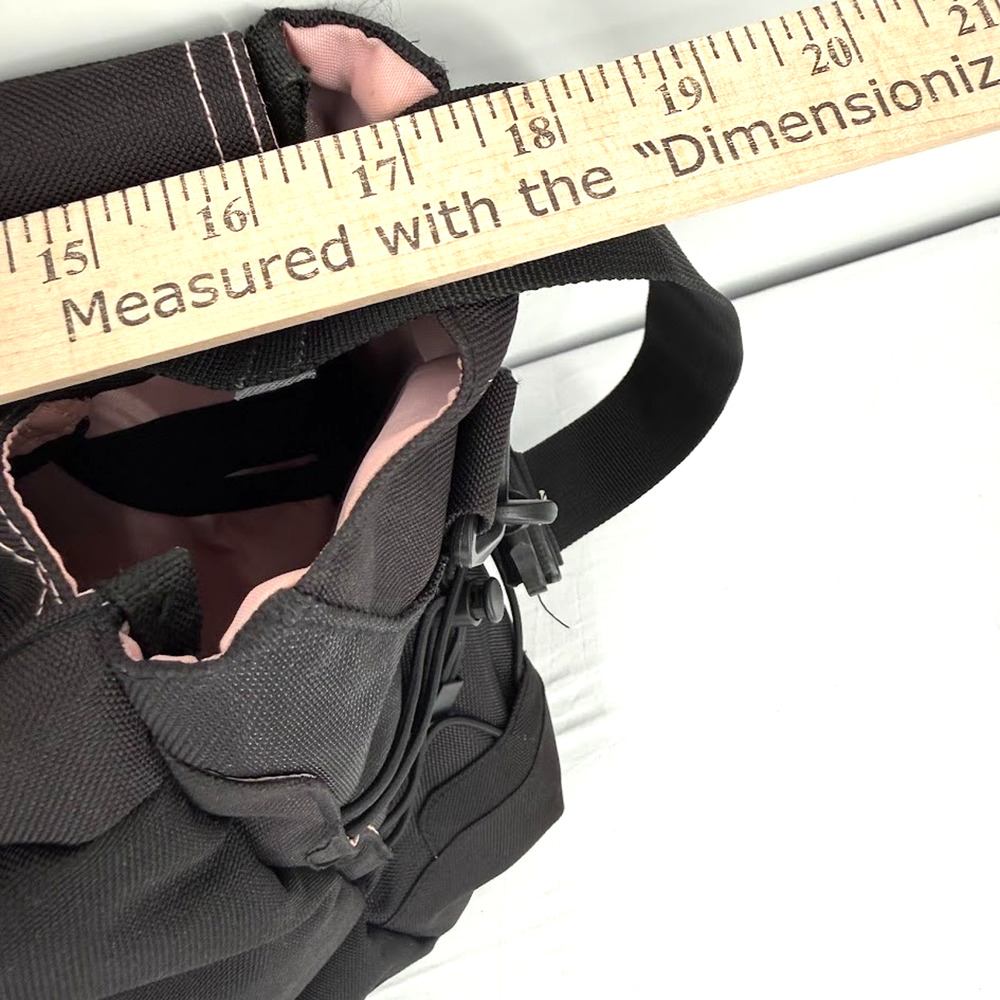 Adidas Black Pink Messenger Laptop Bag Shoulder Tote Gym Travel Multi Pocket - Picture 8 of 9